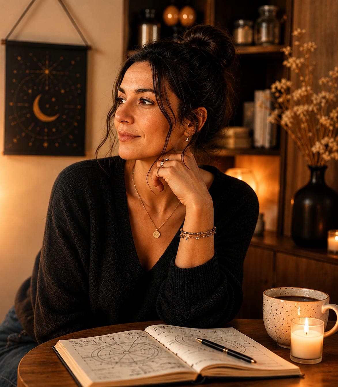 Anouck, fondatrice de Maison des Sens, dans son cabinet